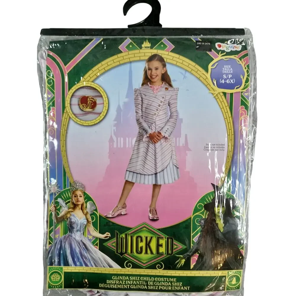 Wicked Glinda Shiz University Uniform Costume Girls Small (4-6X) Pink NWT